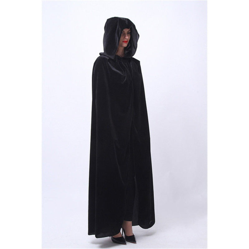 Velvet slim black Halloween Cape Cloak