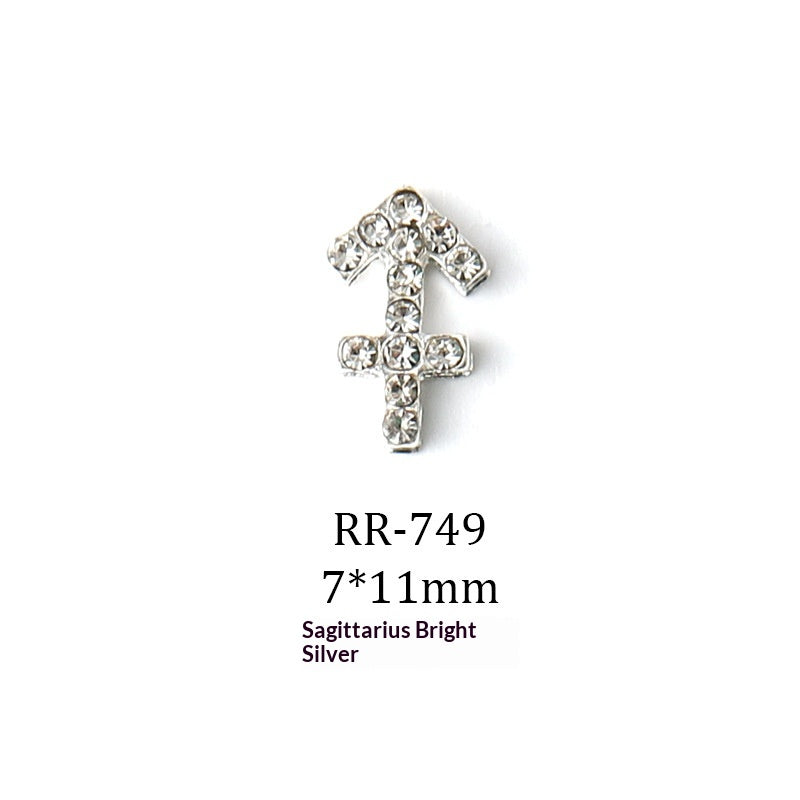 Creative 3D 12 Zodiac signe Nail Art Accessoires