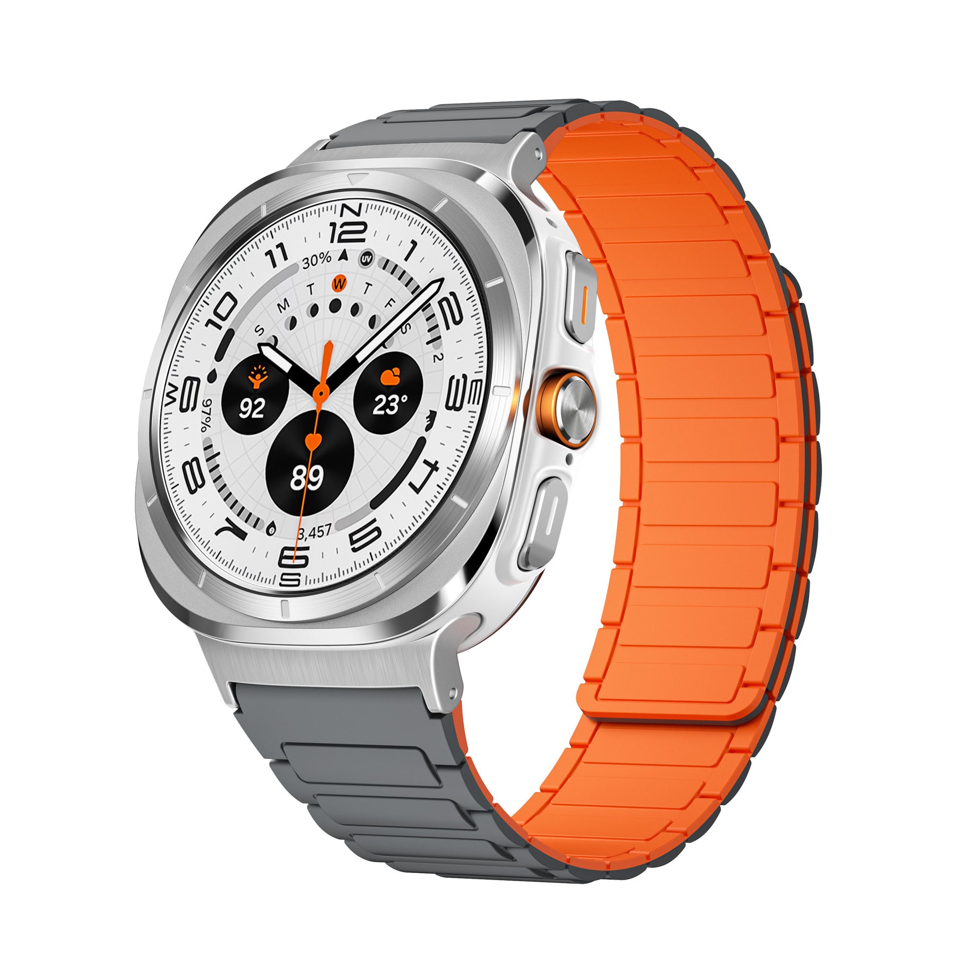 Bracelet de montre magnétique bicolore en silicone