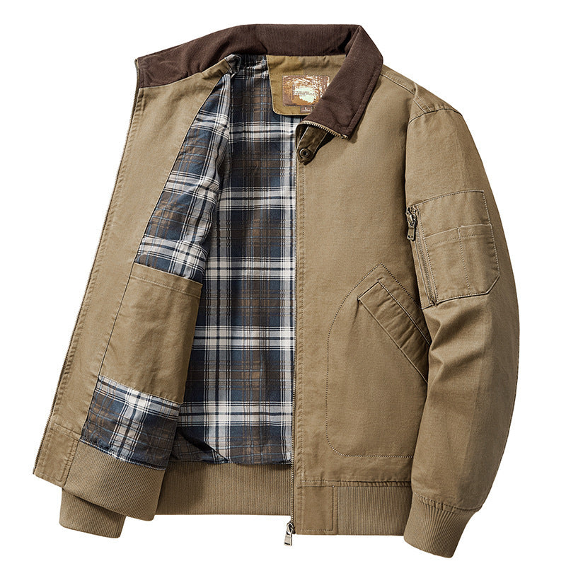 Veste de vol en coton lavé pour hommes