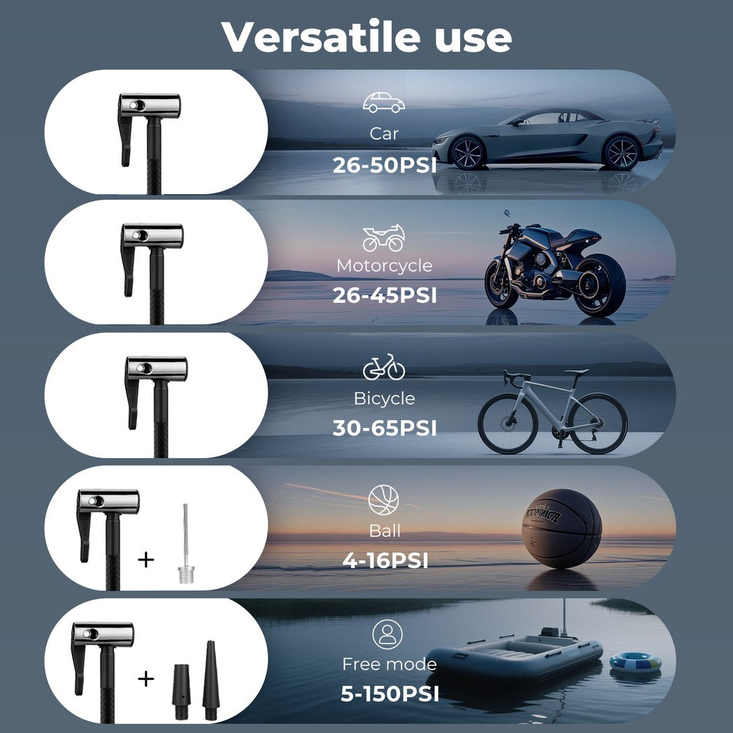 Pompe à compresseur d'air rechargeable numérique sans fil pour pneumatiques de voiture UK