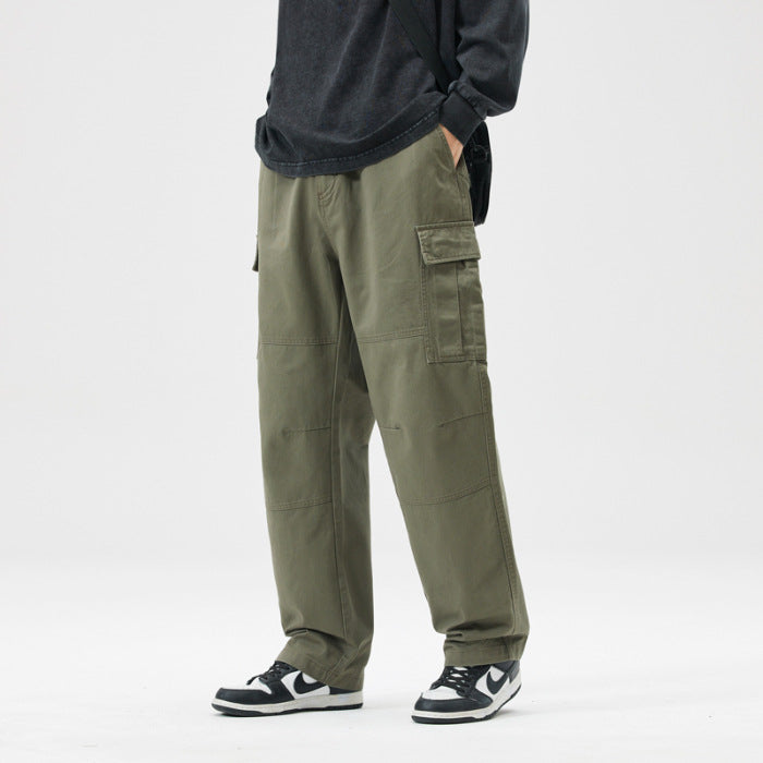 Hommes Relaxed-fit Straight-leg Pantalons Casual