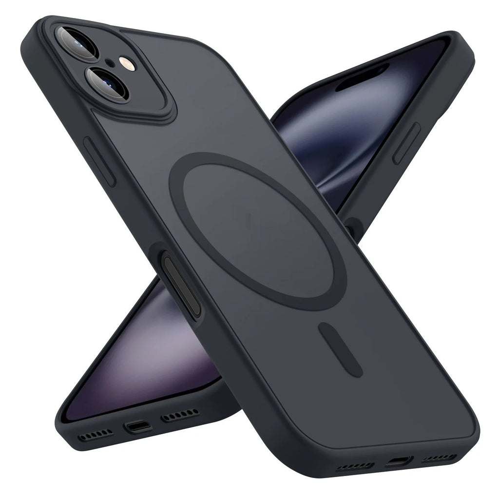 Magnetic Suction Skin-feel Semi-transparent Full Phone Case