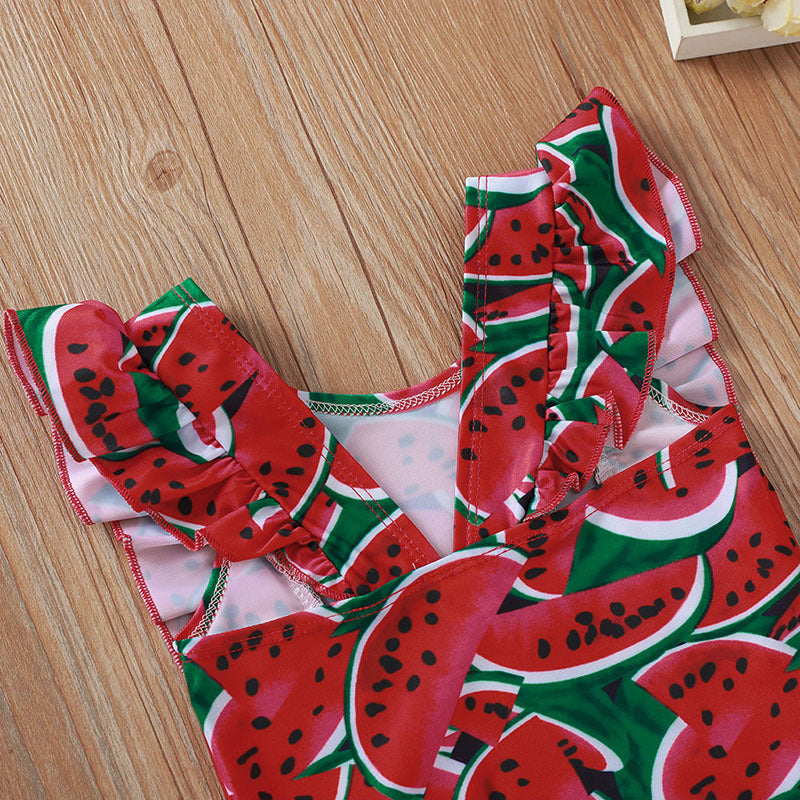 Maillot de bain à manches simples imprimé