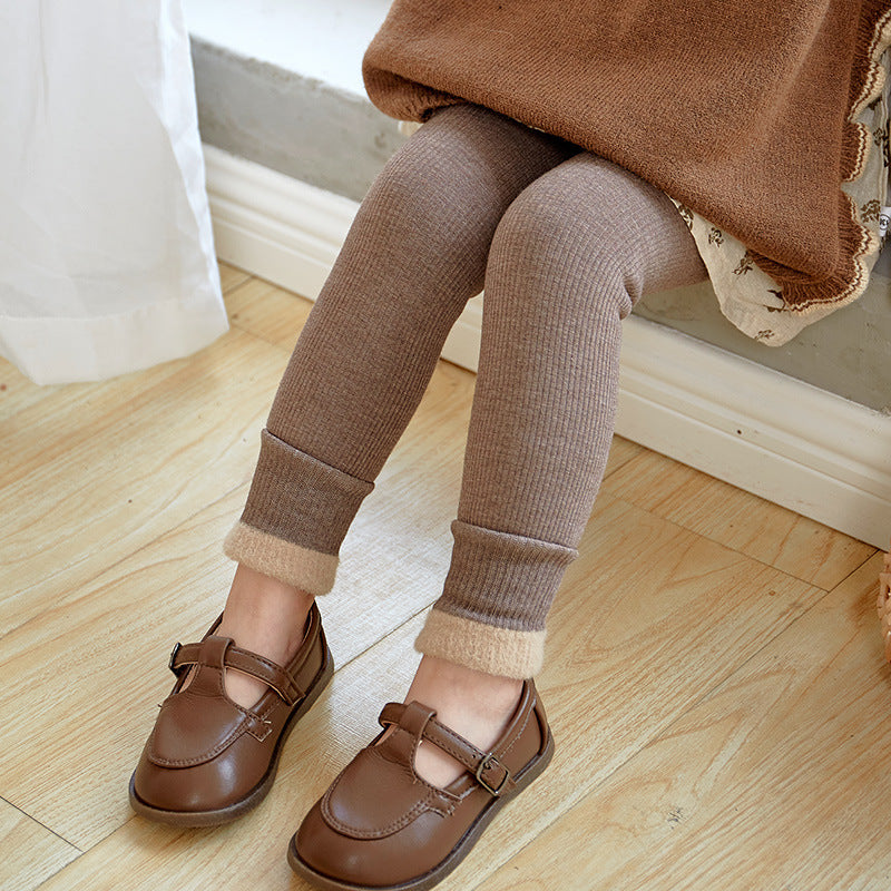 Leggings bébé Pantalons épais doublés de polaire