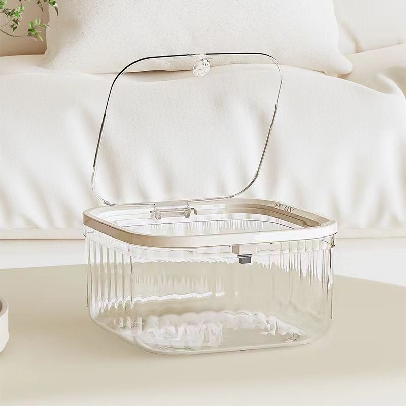 Corbeille de bureau transparente peut Light-Luxury Car Panier de papier