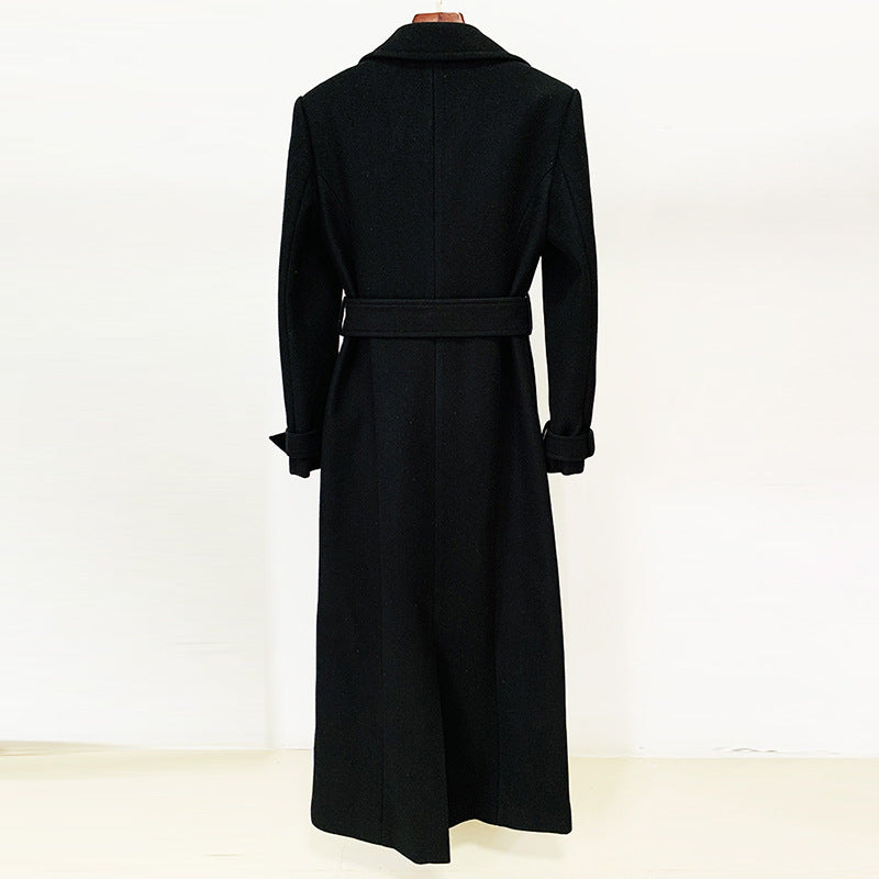 Manteau de laine casual longue hiver