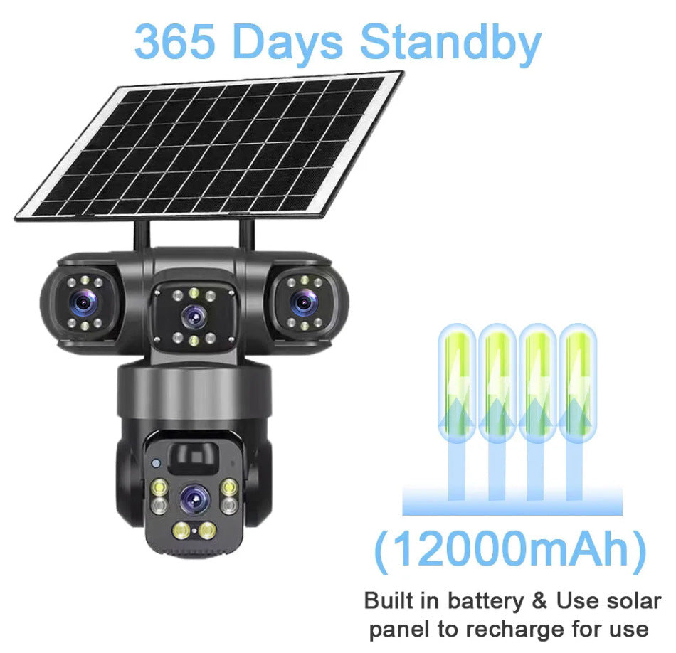 Caméra de surveillance solaire V360Pro Outdoor Night Vision