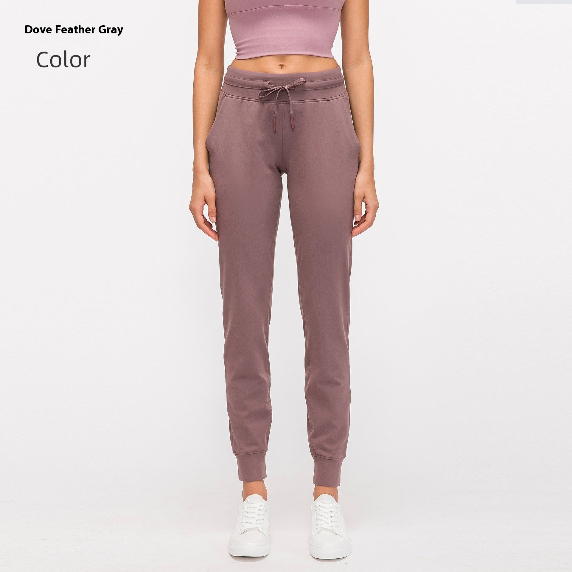 Pantalon de yoga haute taille pour femmes Drawstring Quick-drying Elastic Running Fitness
