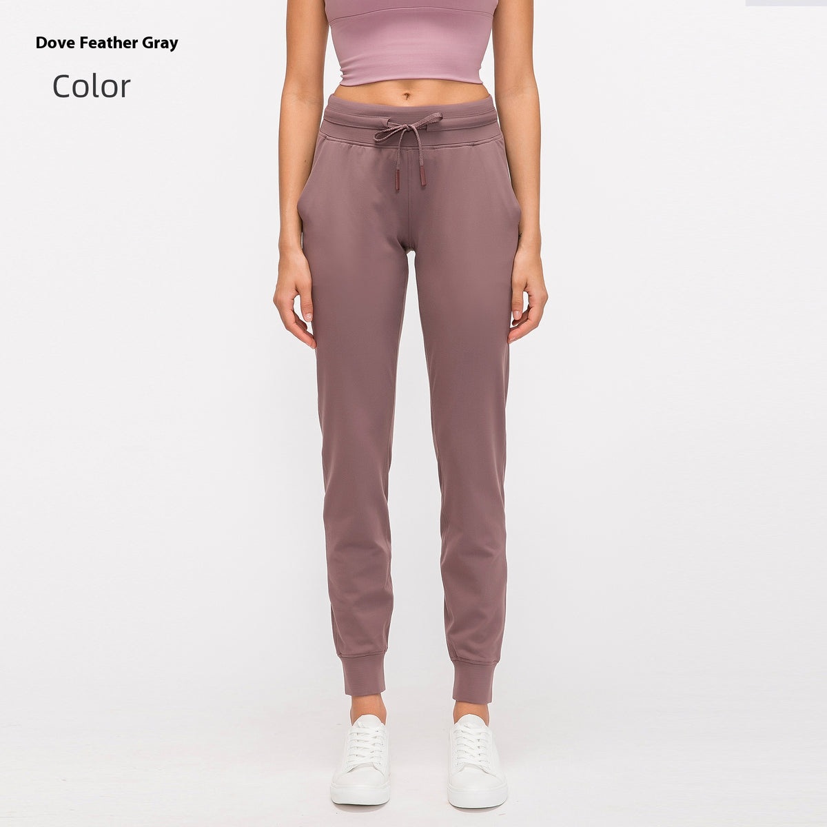 Pantalon de yoga haute taille pour femmes Drawstring Quick-drying Elastic Running Fitness