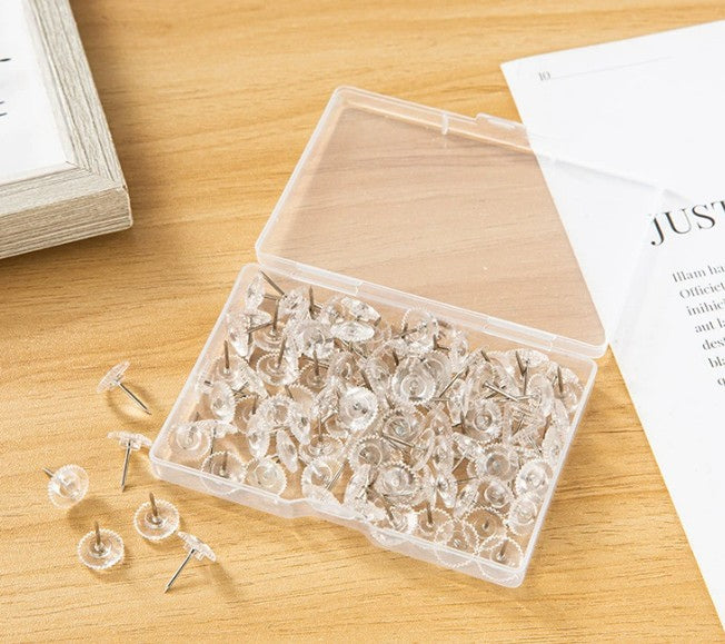 Gear thumbtack-transparent-100 pièces