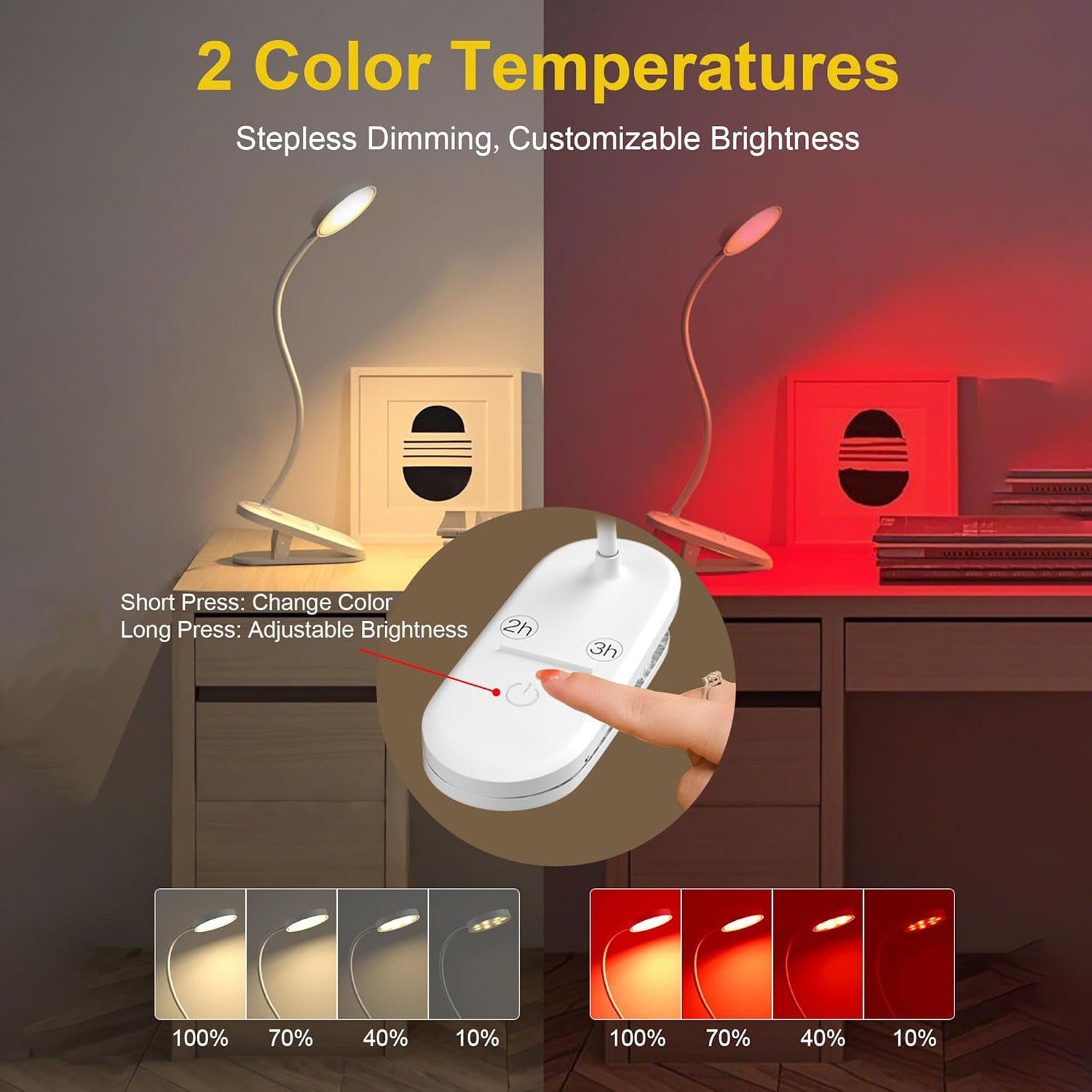 LED Eye Protective Bedside Touch Control Lampe de bureau de lecture