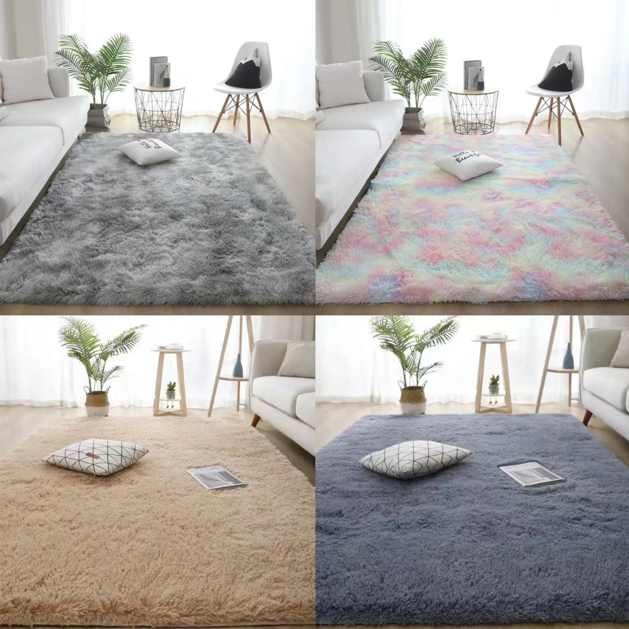 Coiffure en soie teinte de tapis Coiffure en peluche Chambre à coucher et ménage