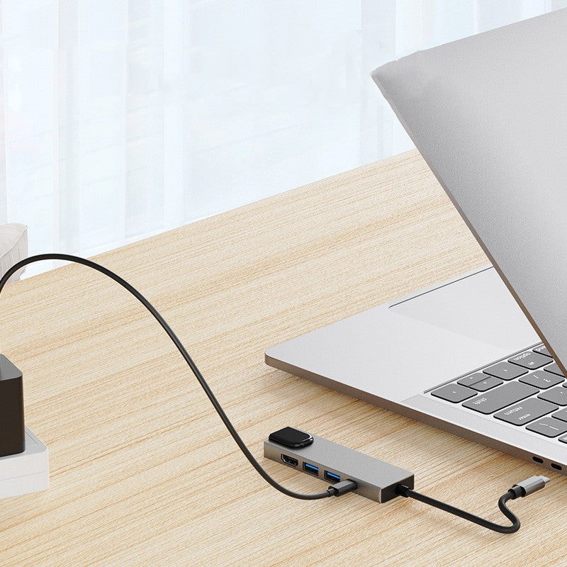 5-en-1 Type-c vers HDMI Carte réseau USB Expansion Dock