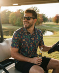 Polo homme avec drapeau national et manches courtes