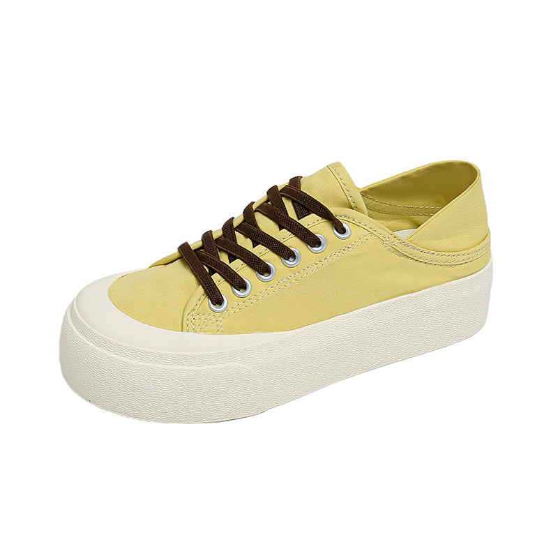 Femmes Versatile Style Coréen Platform Toile Chaussures Été Arrivée Trendy Confortable Ligh