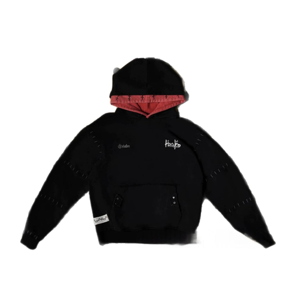 American Dark-style Broded Loose-fitting Unisex Hoodie