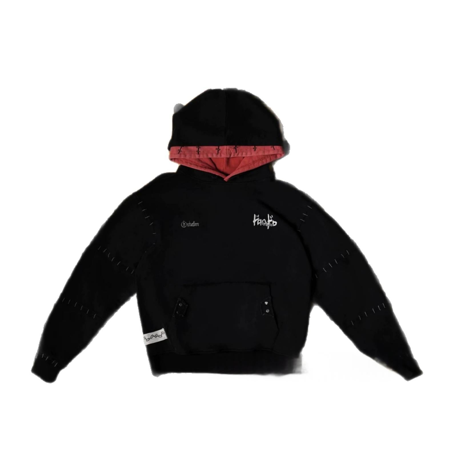 American Dark-style Broded Loose-fitting Unisex Hoodie