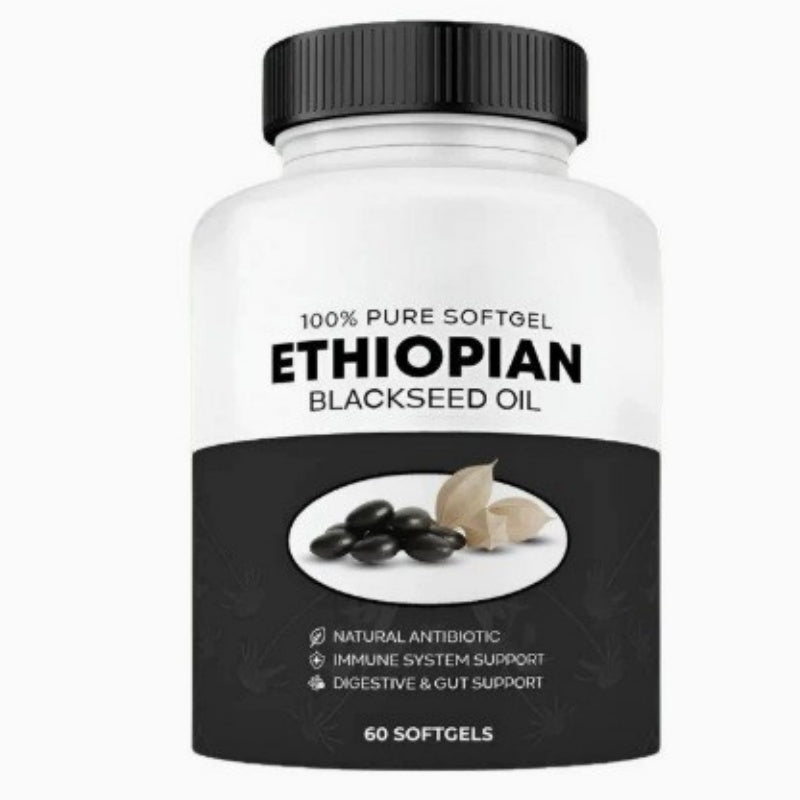 Capsules de soin du corps de l'huile de graines noires