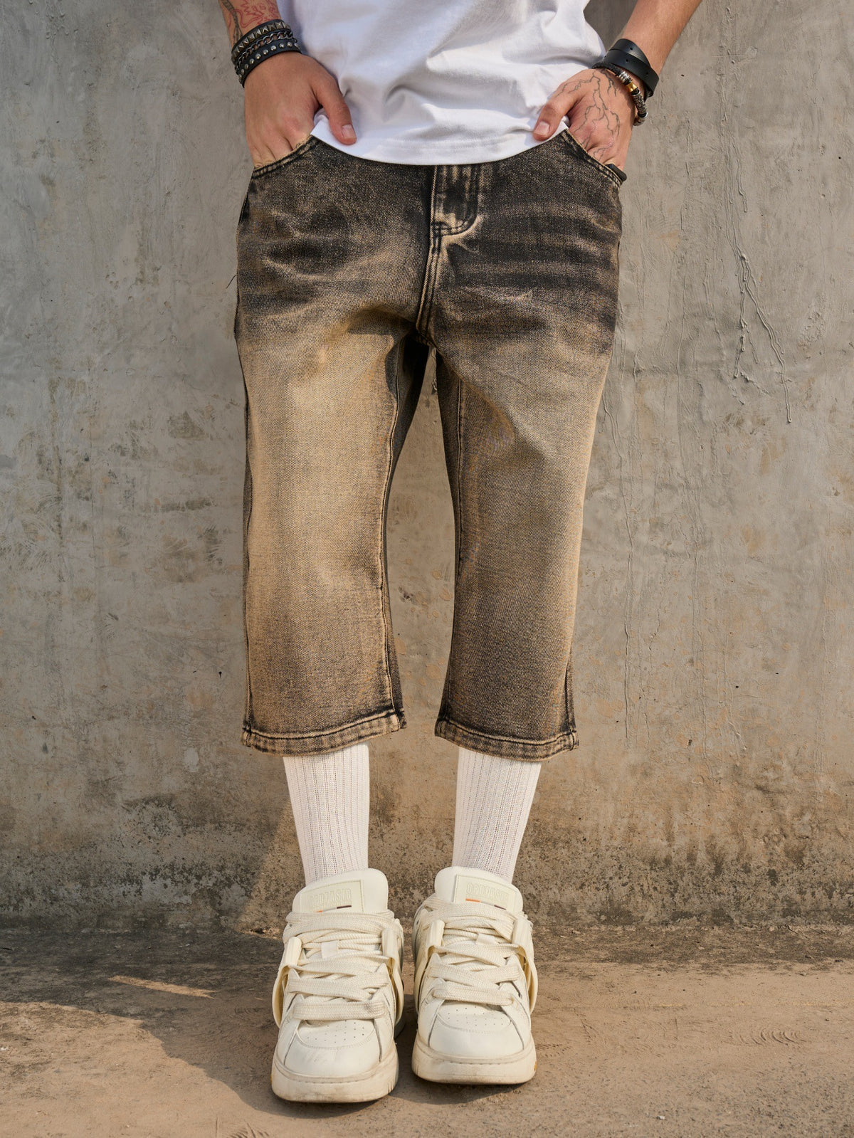 Jeans pour hommes polyvalents simples