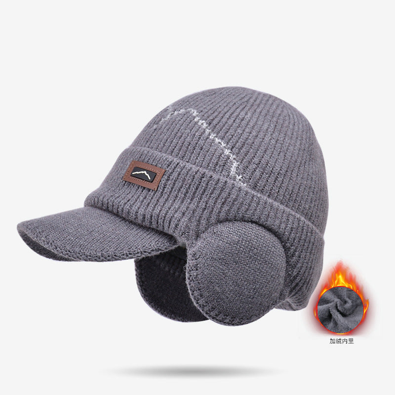 Winter Outdoors Cyclisme Earflaps Toque Plus Velvet Épaisseur Cap à pic