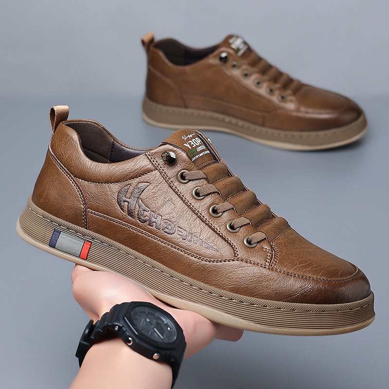 Chaussures en cuir pour hommes respirant tout en adéquation