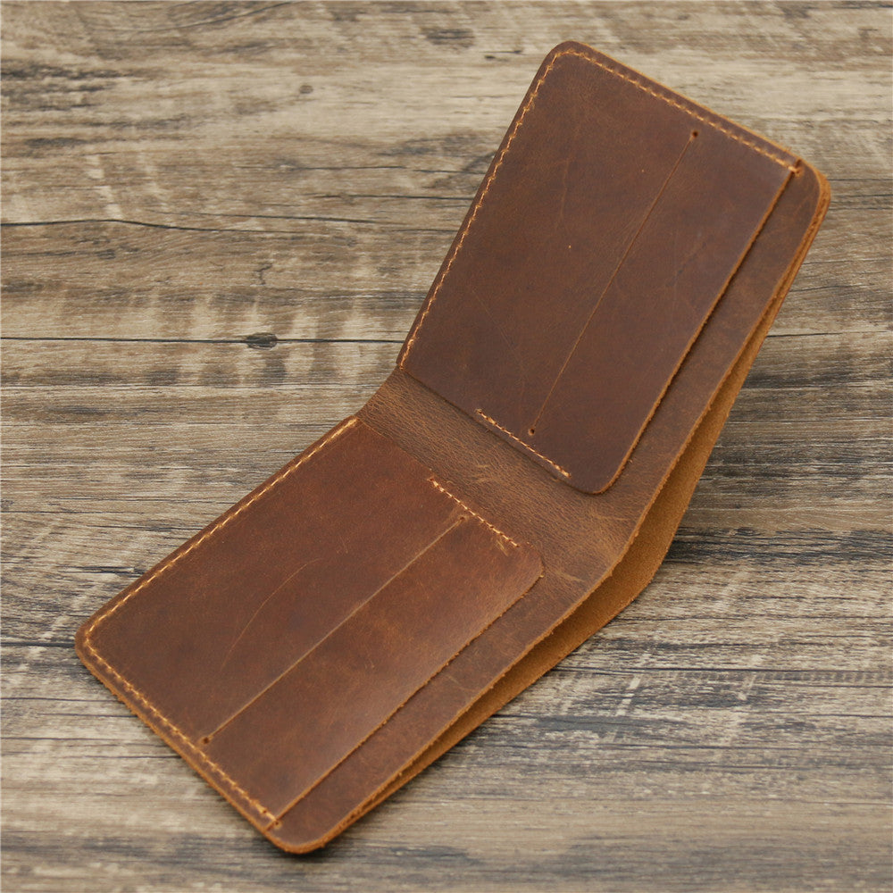 Crazy Horse en cuir pour hommes Wallet European and American Retro