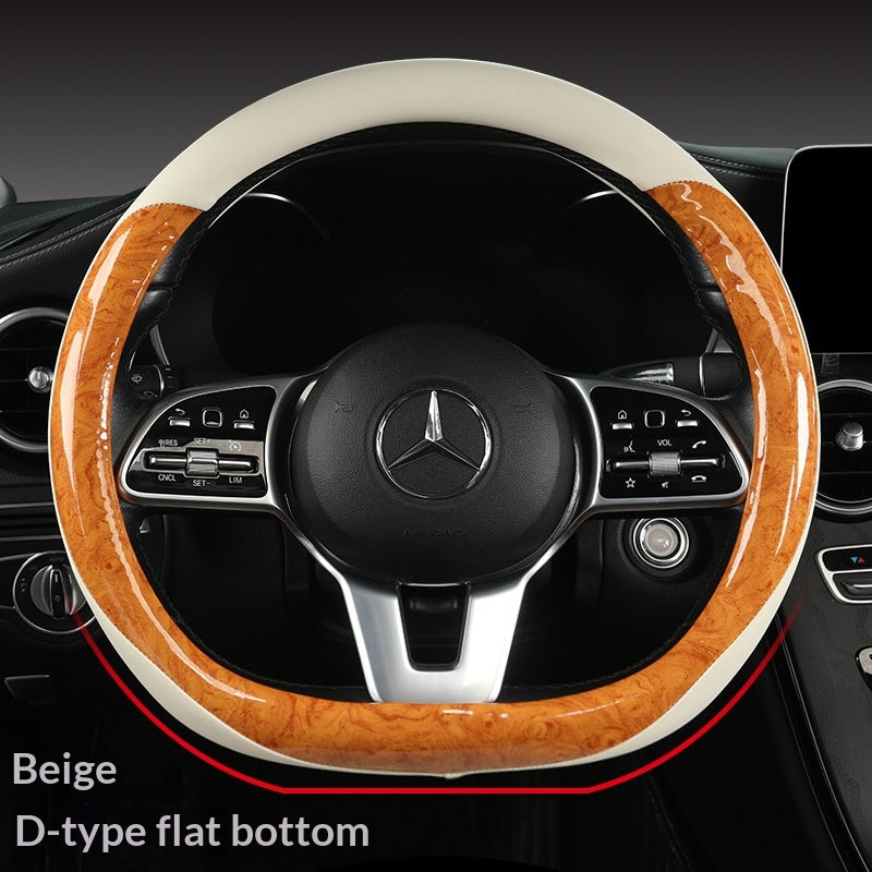 Crystal wood steering wheel trim