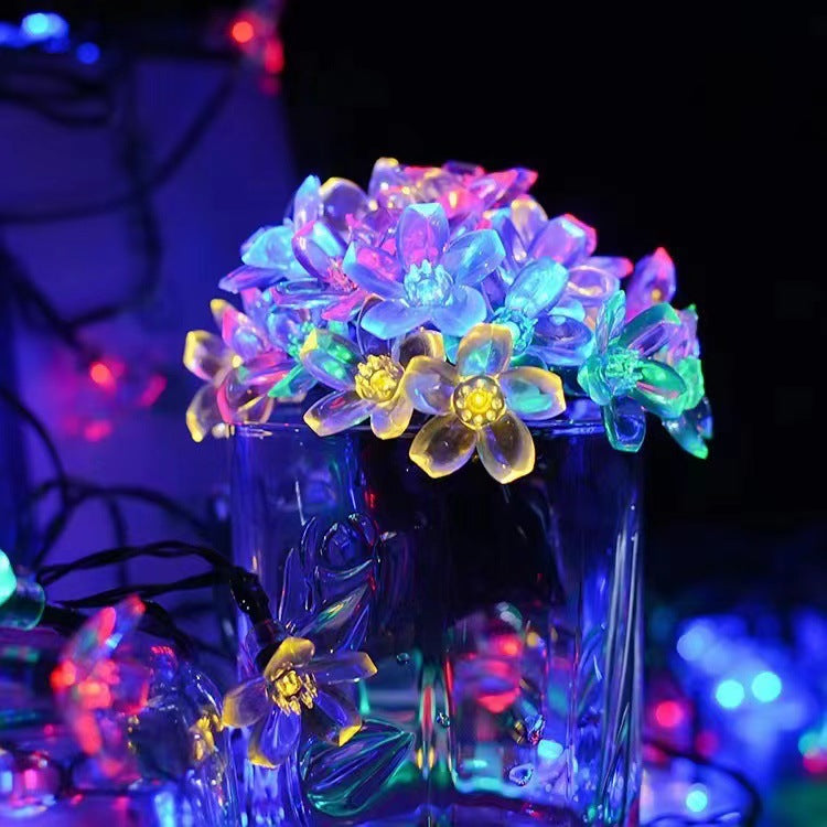Lampes à chaîne à cerise solaire pour décorations extérieures de cour