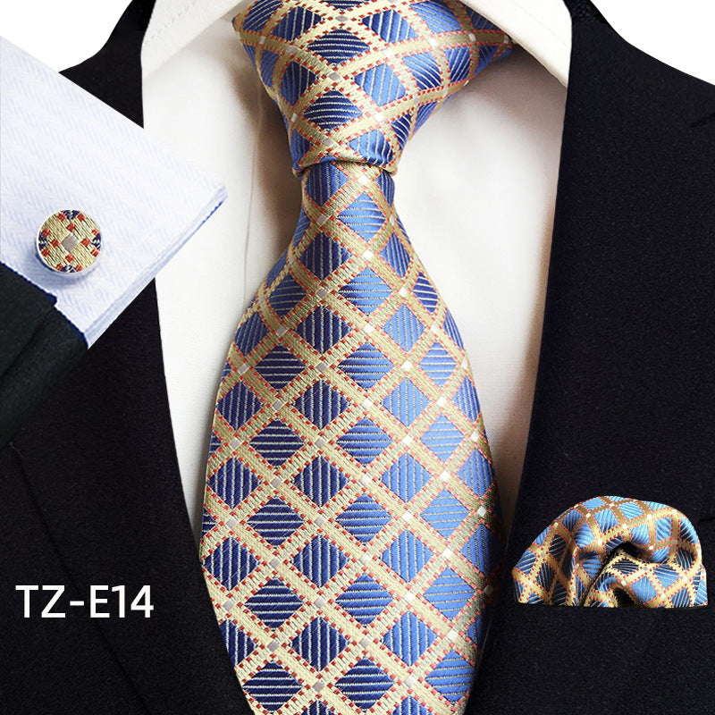 Paisley Tie Square Scarf Pocket Square Cufflinks Ensemble de trois pièces
