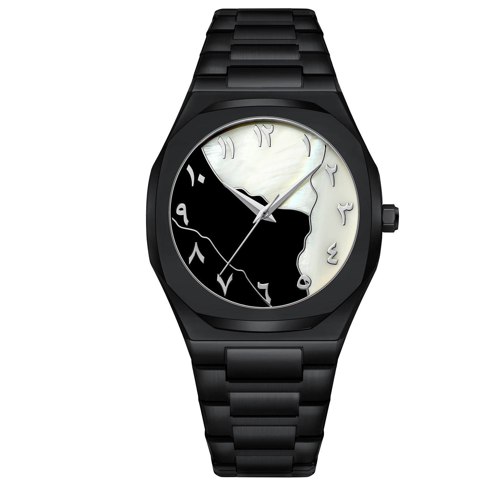 Montre Quartz de ceinture en acier arabe avancée pour hommes