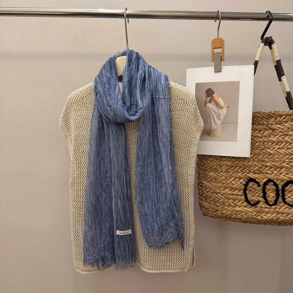 Écharpe chaude en coton plissée de style nouveau