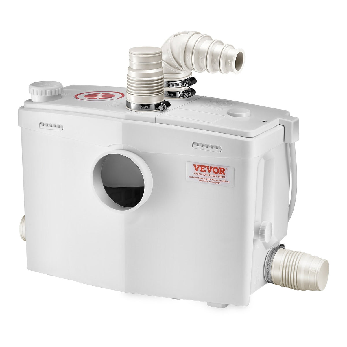 Pompe Macerator 1200W 48 GPM débit 33 Ft tête de pompe de levage pour toilettes sous-sol