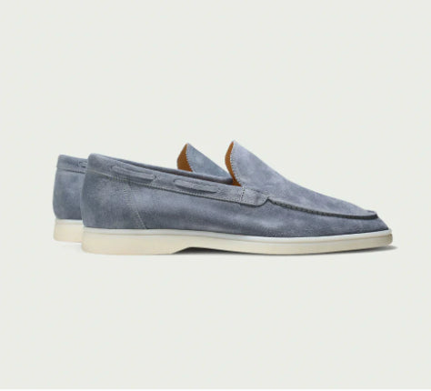 Chaussures plates avec suède givrée