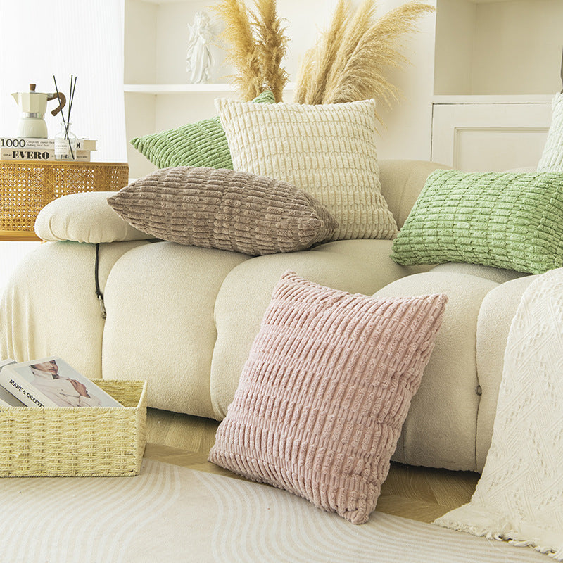 Moderne Minimalist Corduroy Couvercle de coussin de canapé en grain de blé