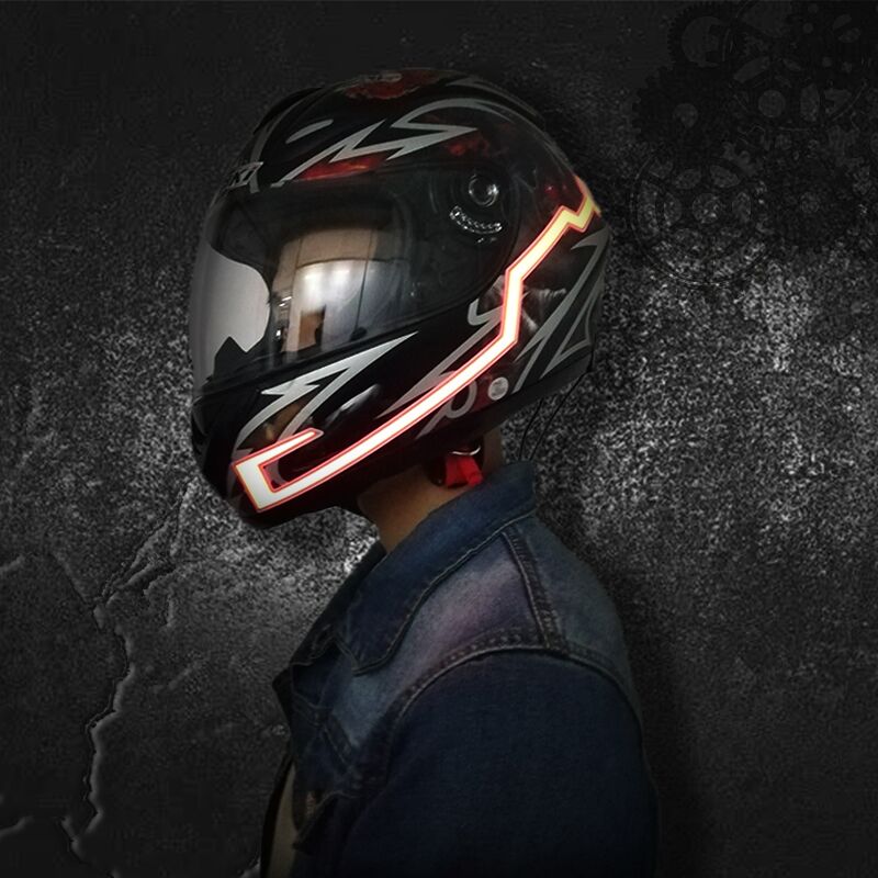 Casque de moto EL Cold Light Casque Light Strip Signal de nuit Lumineux Bande modifiée Il
