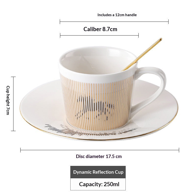 Creative Moer Stripe Six modèles Réflexion physique dynamique Coupe de café en céramique