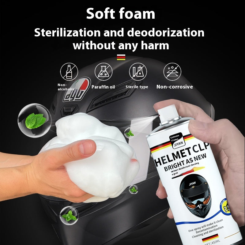 Déodorant nettoyant en mousse pour rinçage du casque