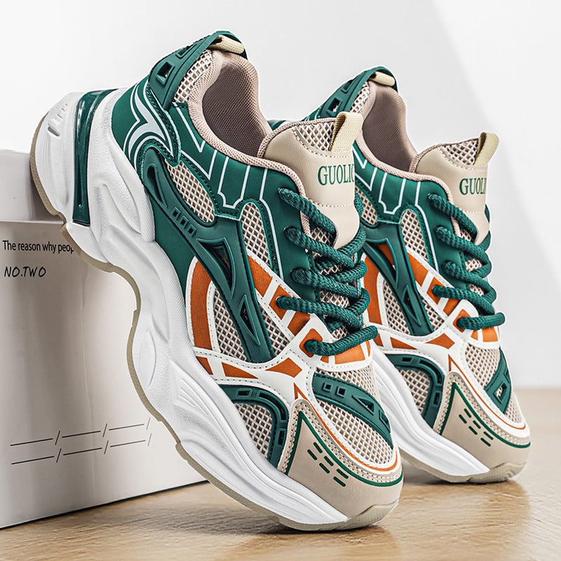 Mesh respirant polyvalent sneakers occasionnels mode Et augmenter la hauteur