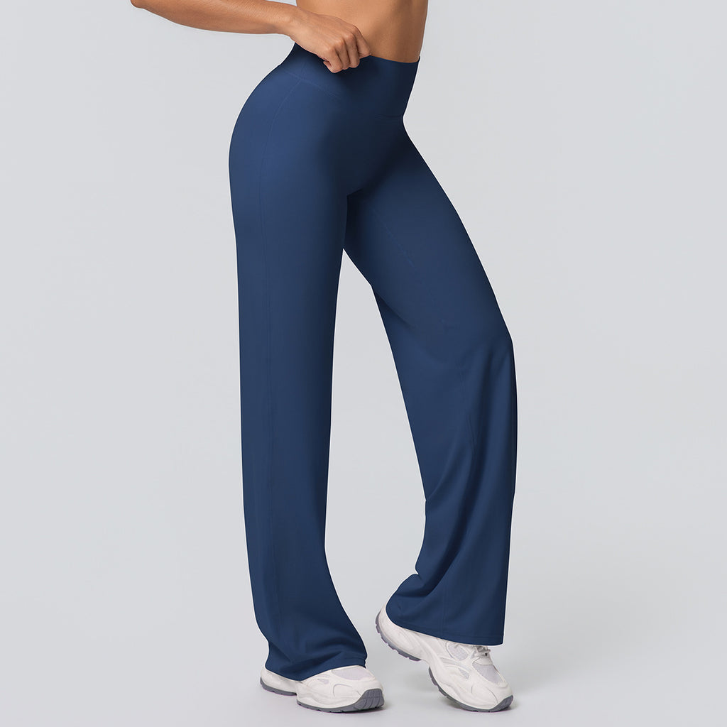 Pantalon de yoga en couleur solide, taille haute C'est un coup de pied