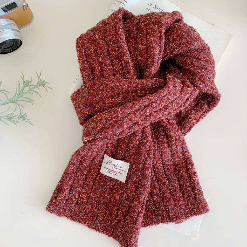 Écharpe de cou tricotée versatile, épaisse et chaude
