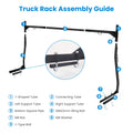 Rack de camion extensible 1Pair Rack de camion non perçant Rack de service de lit de camion réglable