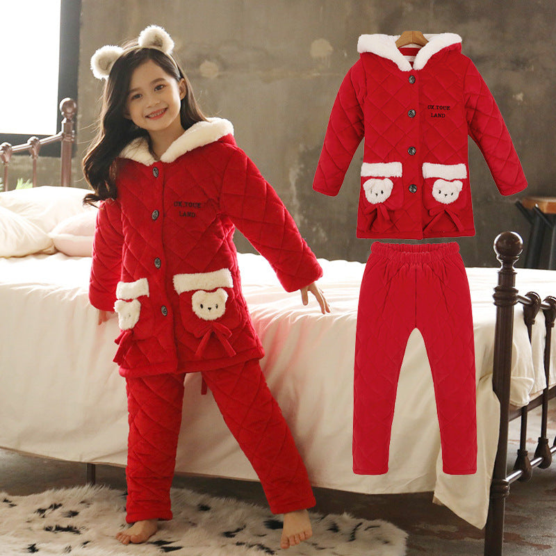 Enfants pyjama en polaire corail femmes