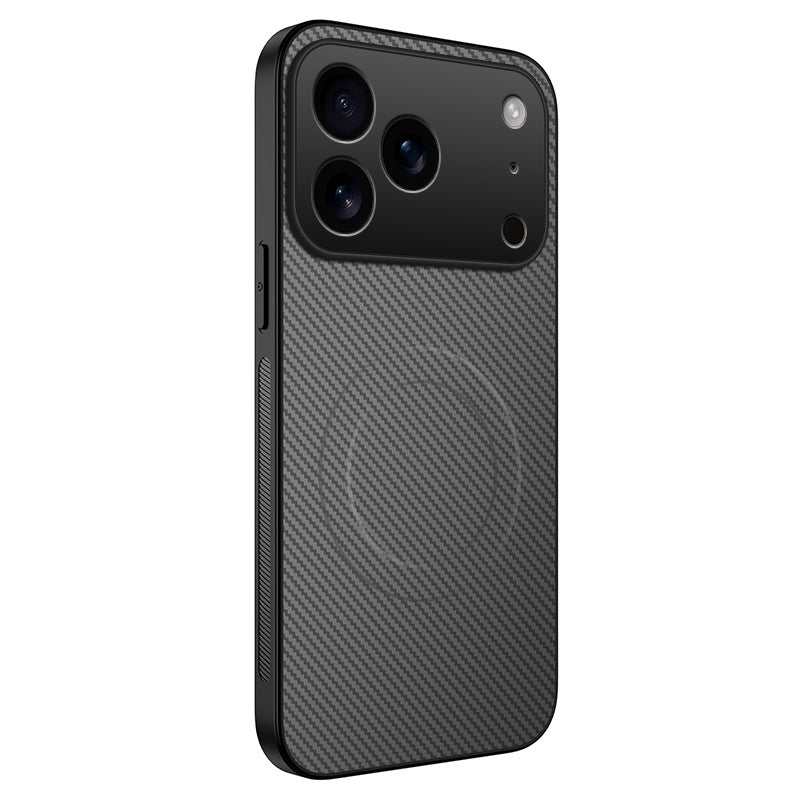 Housse de protection Matte pour téléphone magnétique en fibre de carbone