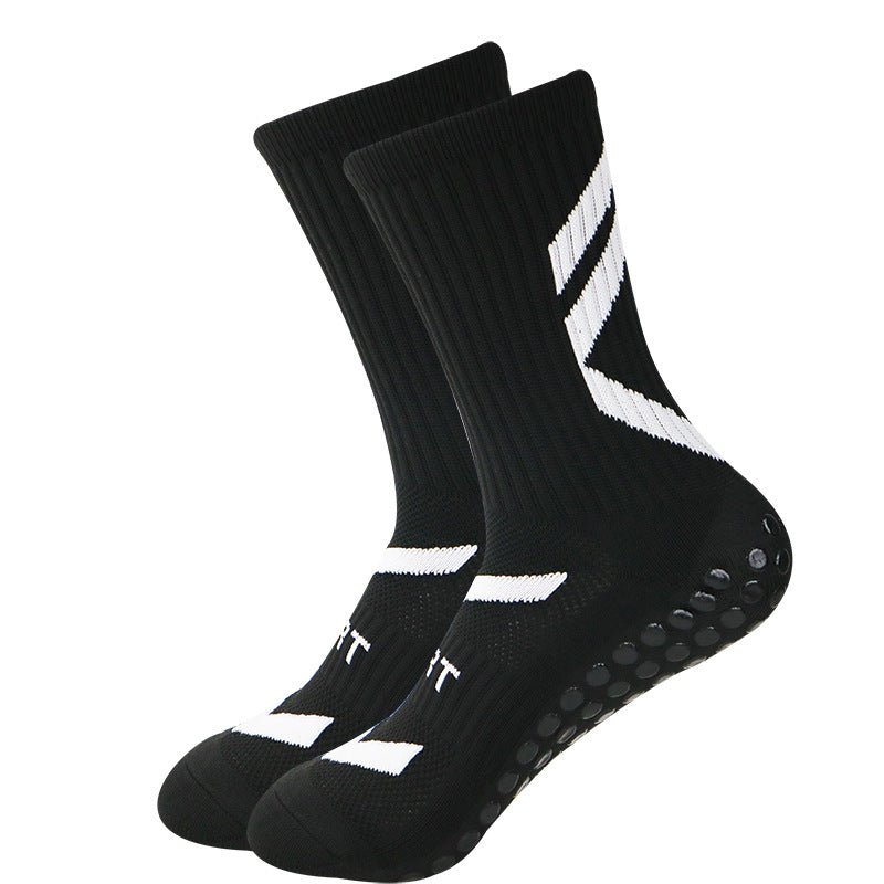 Chaussettes de sport antidérapantes épaissies de football moyen