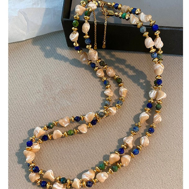 Pierre naturelle Perle Minimaliste Collier élégant