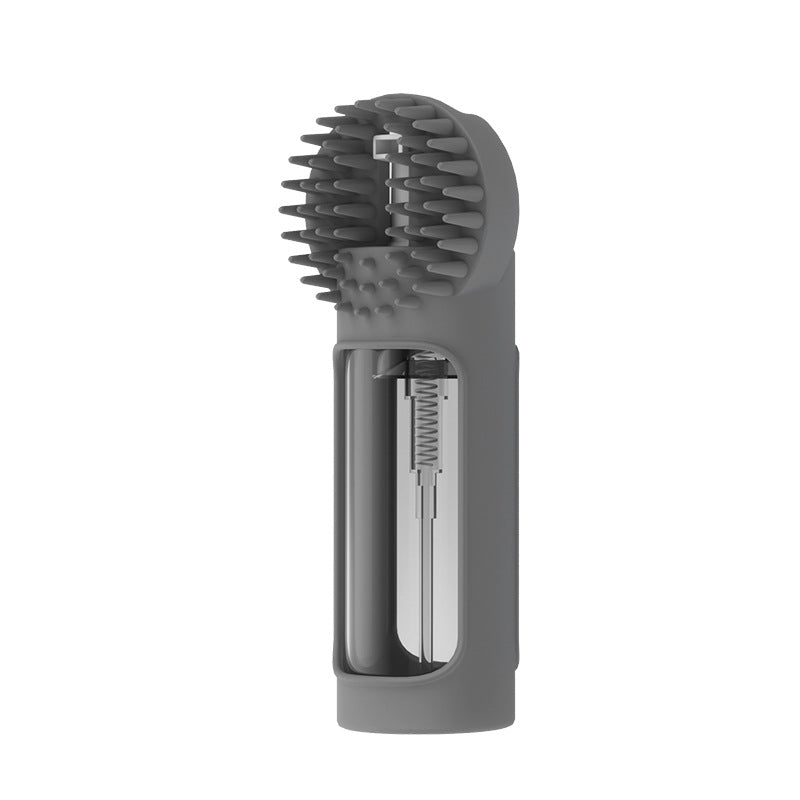 Brosse de bain pour animaux de compagnie Baignoire en mousse multifonctionnelle intégrée Silicone Brosse de bain à frotter Cat And Do