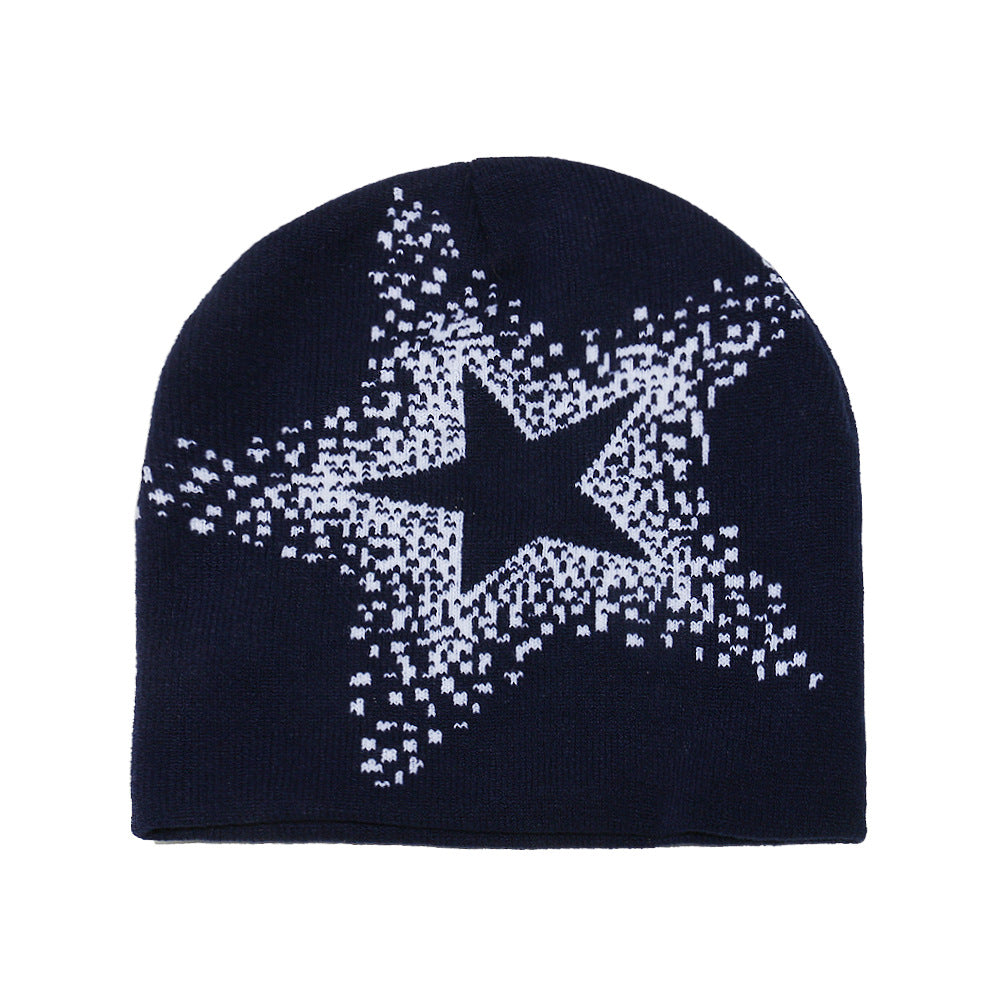American Street Y2K Star Woolen Hat pour l'automne Et l'hiver
