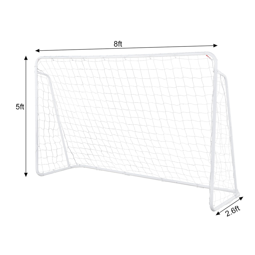 8X5ft Soccer Goal Training Set avec Net Buckles Ground Nail Football Sports pour adolescents et publicité
