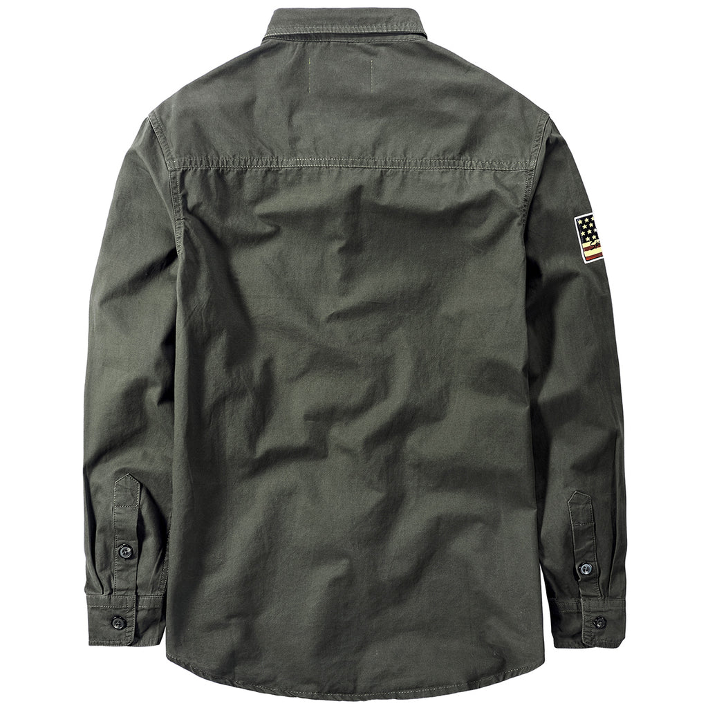 Haut de chemise à manches longues rétro mode homme